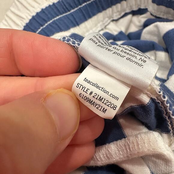 Tea Collection Blue & White Stripe Pom-Pom Shorts - Picture 8 of 8